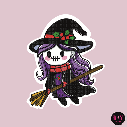 Christmas Witch Sticker