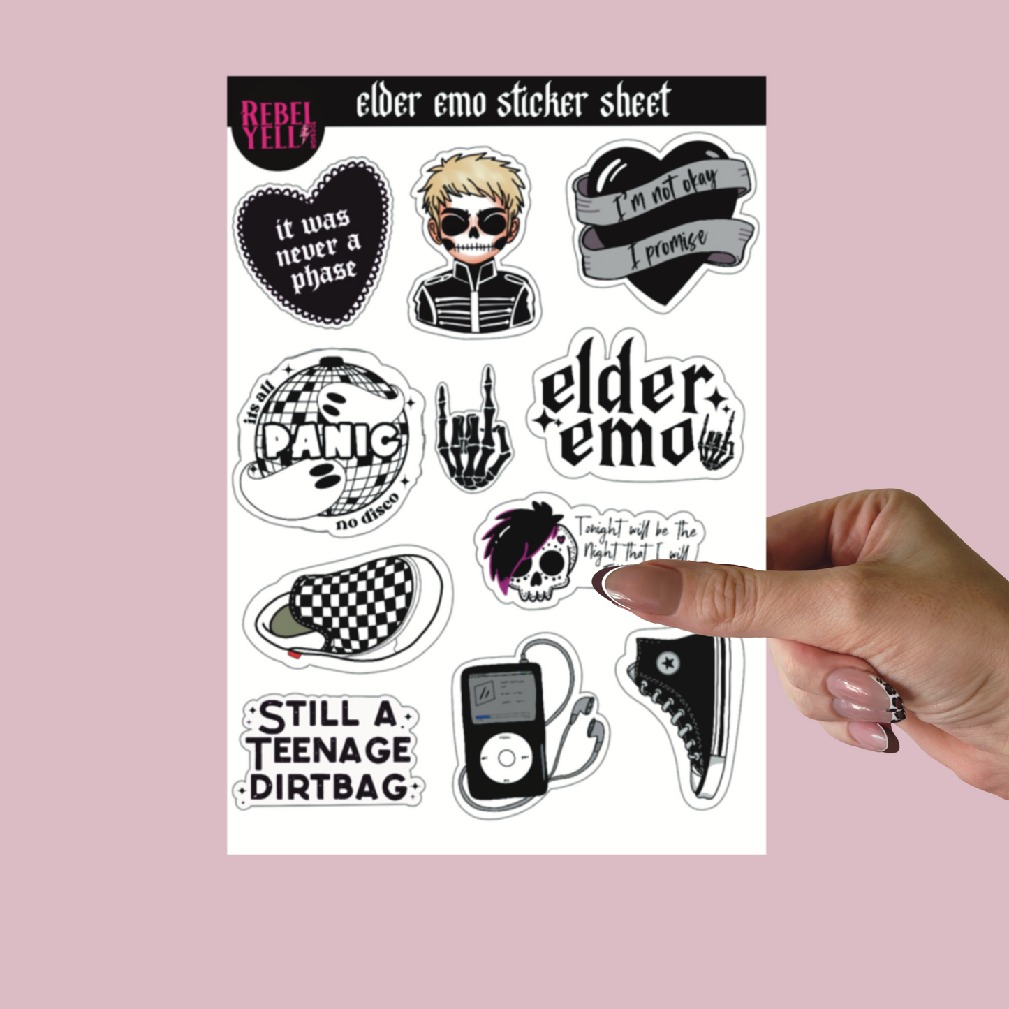 Elder Emo Sticker Sheet