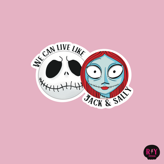 Jack and Sally Sticker