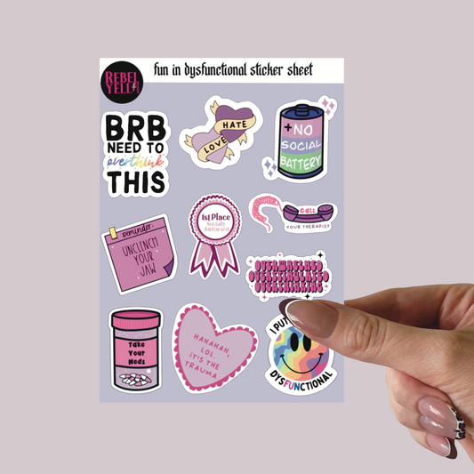 Mental Health Sticker Sheet