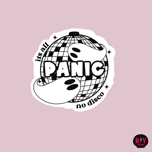 It's all Panic, No Disco Sticker