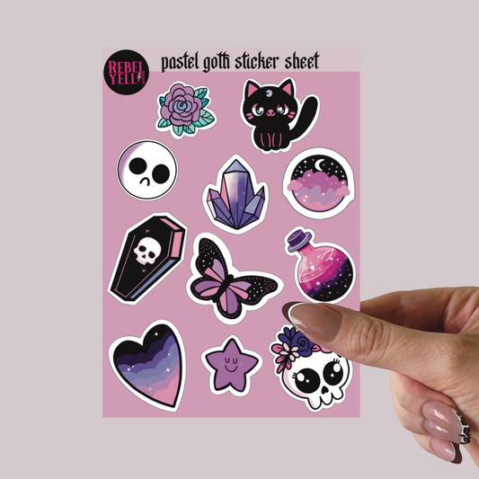 Pastel Goth Sticker Sheet