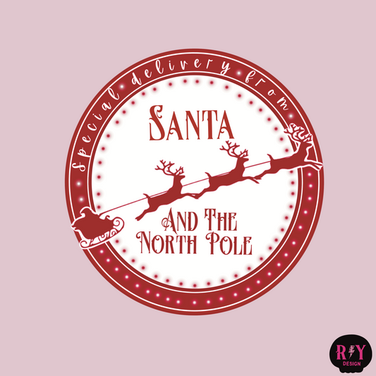 Special Delivery Santa Sticker