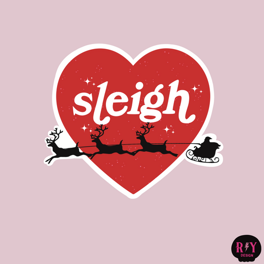 Sleigh Christmas Sticker