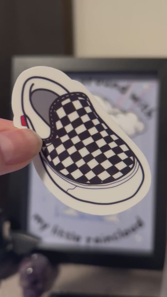 Checkerboard Vans Sticker